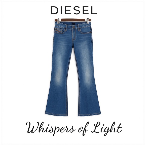 Size 25 Diesel Livier-Flare Jeans – Super Slim Flare Stretch Denim - Picture 2 of 14